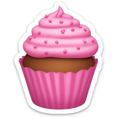 pink cupcake pink icing pink sprinkles sticker