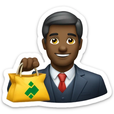careca preto operando na bolsa de valores do brasil ibovespa sticker