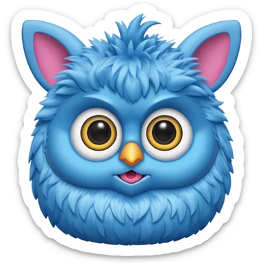 Furby blue sticker