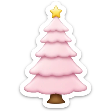 Light Pink Christmas tree  sticker