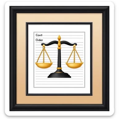 court order item sticker