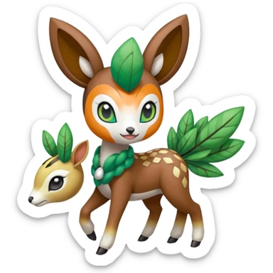 Meloetta-Skiddo-Pokémon-Fakémon-creature sticker