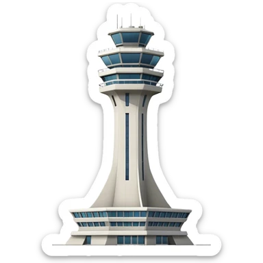 airport control tower sticker