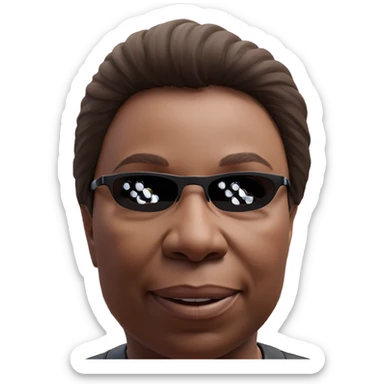 girl in sunglasses looking out sticker