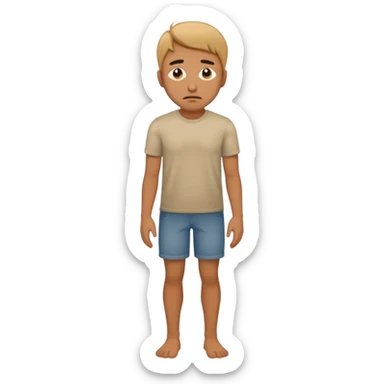 The sad man full body ultra realistic sticker