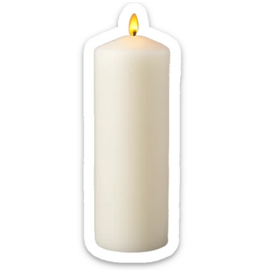 handmade tower candle white sticker