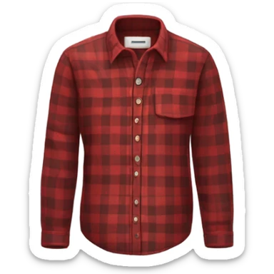 Red flannel shirt sticker