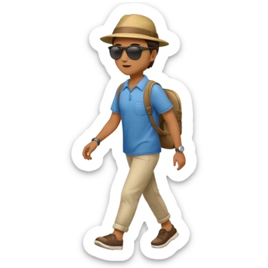 persona caminando sticker