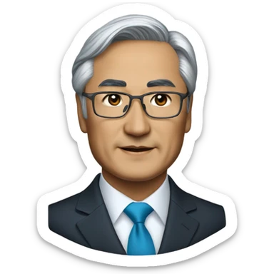 photorealistic president Kazakhstan tokaev sticker