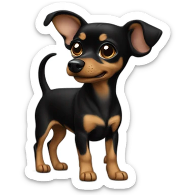 Chiweenie black sticker