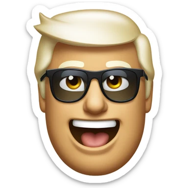 Donald trump wearing sunglasses giving a thumbs up sticker