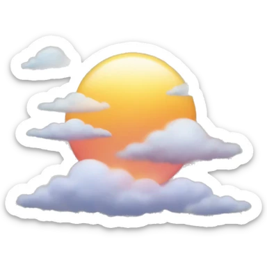 Sunrise behind clouds  sticker