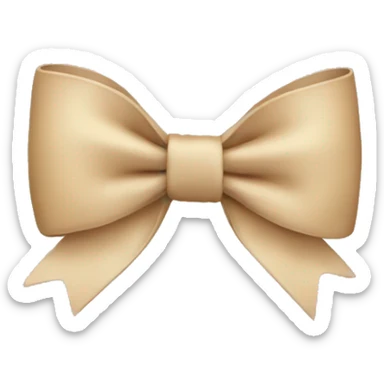 Beige bow sticker