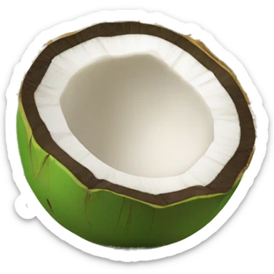 green coconut sticker