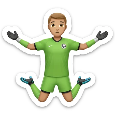 soccer goalkeeper full body arms out wide sticker