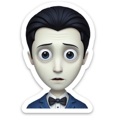 Victor Van Dort from Corpse Bride  head sticker
