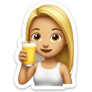 GIRL DRINKING sticker