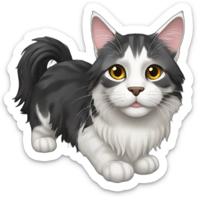 Black mainecoon sticker