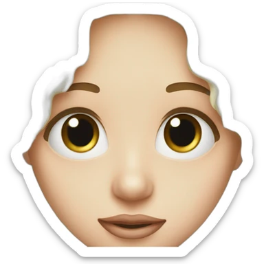 female face with milk stains,-droplet sticker