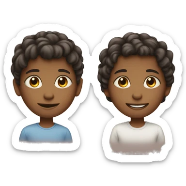 Siblings. Two boys one girl.  sticker