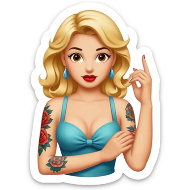 arm pin up tattoo  sticker
