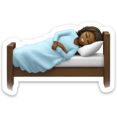 Girl sleeps on the cloud and sees dreams sticker