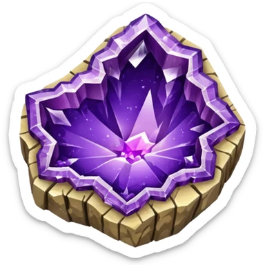 Natural crystal geode sticker