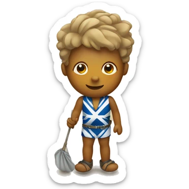 Scotland on beach holiday  sticker