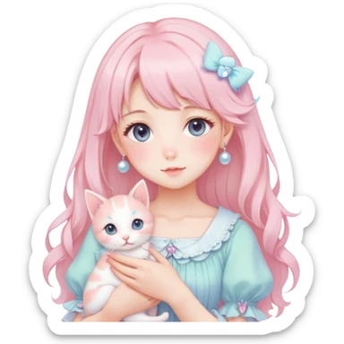 emojis.com gorgeous-pastel-anime-style-lady-with-blushing-face-and-holding-a-kitten-cottagecore-fairycore-pastelcore-colorful-pearly-romantic-simplistic-aesthetic-trending-style.png sticker