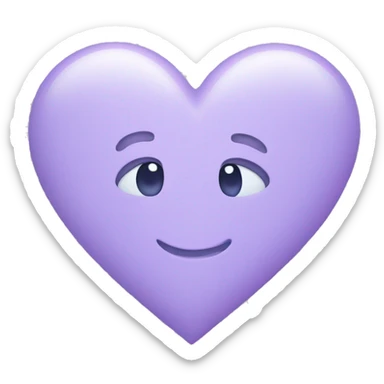 A pastel purple heart sticker