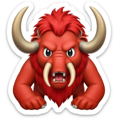 Create a slack emoji of a mastodon who needs to calm down sticker