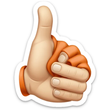 thumbs down, light skin tone sticker