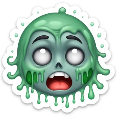 Corpse crying with snot coming out  sticker