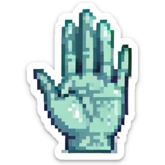 palm up hand sticker