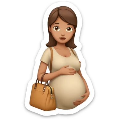 Pregnant woman with a bag sticker