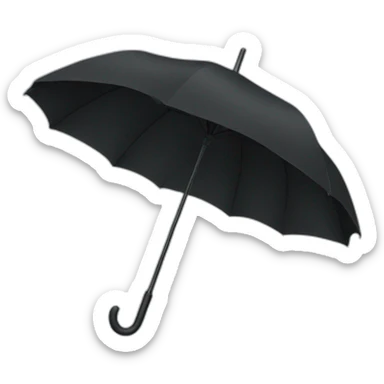 black matte umbrella sticker