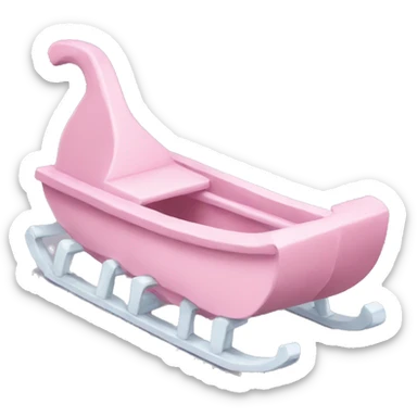 pastel pink sledge sticker