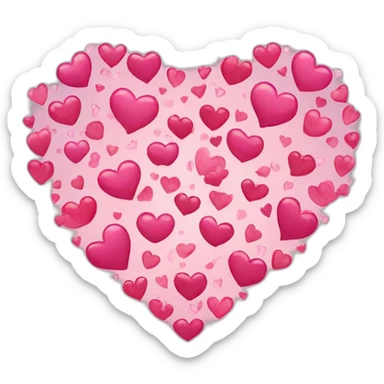 Lots of hearts and sparkles sticker