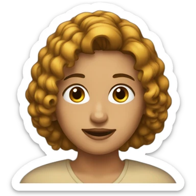 Maestra pelo castaño corto tipo bob sticker