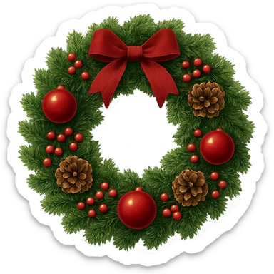 christmas wreath remove background sticker