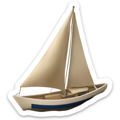 Sailboat on the sand sticker