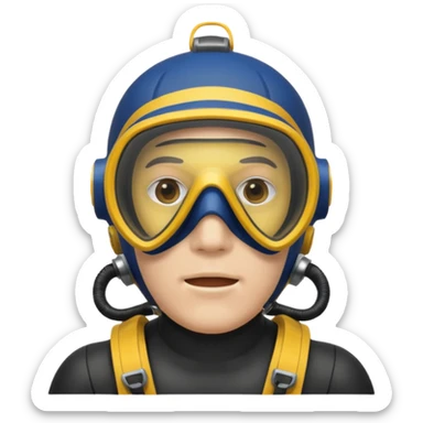 Underwater man sticker