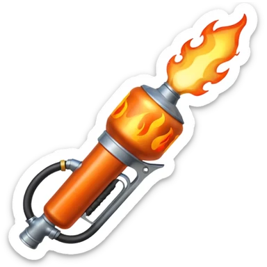 flame thrower sticker