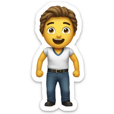 person vibrating sticker