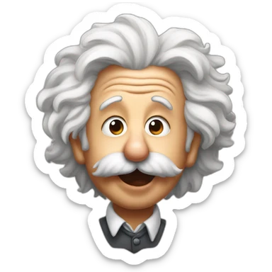 Albert Einstein sticking his tongue out sticker