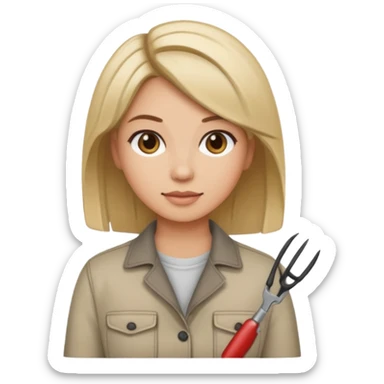 hairstylist female wearing casual clothes sticker