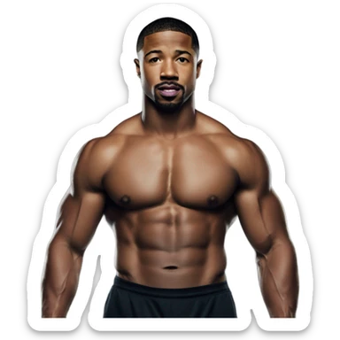 Micheal b Jordan muscular  sticker