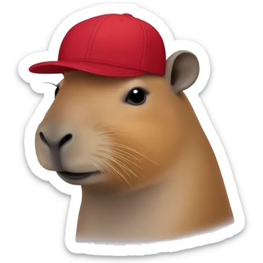 capybara with gucci cap sticker