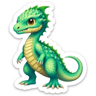 Scaley Luminescent Fakémon-creature-fusion (full body) sticker