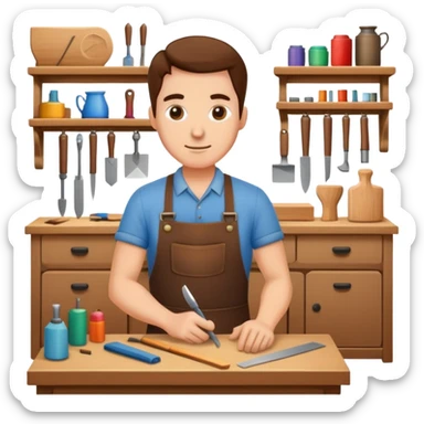 experienced furniture maker sticker